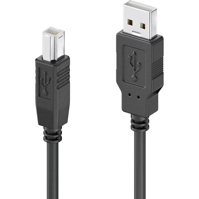 Printerkabel - Printer kabel usb - USB 2.0 - 0.5 Meter - Zwart