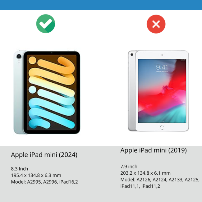 Case2go - Tablet Screenprotector geschikt voor Apple iPad Mini 7 - 8.3 Inch - Tempered Glass - Case Friendly - Transparant