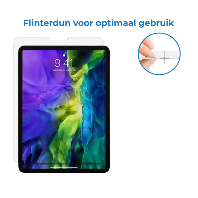 Case2go - Tablet Screenprotector geschikt voor Apple iPad Air 11 (2024) / Apple iPad Air 10.9 (2022) - Tempered Glass - Case Friendly - Transparant