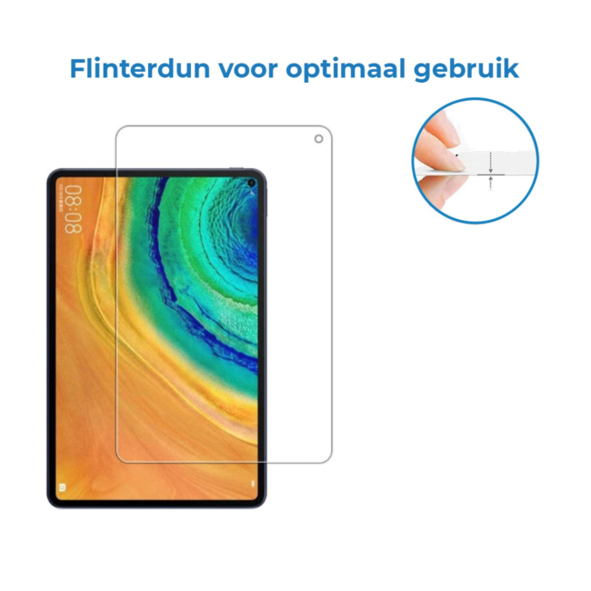 Case2go - Tablet Screenprotector geschikt voor Huawei MatePad Pro (2019) - 10.8 Inch - Tempered Glass - Case Friendly - Transparant