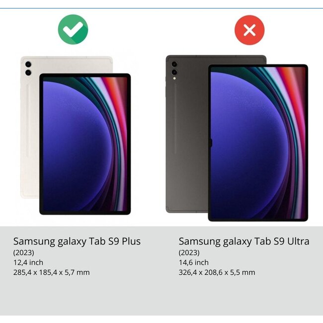 Case2go - Tablet Screenprotector geschikt voor Samsung Galaxy Tab S9 FE Plus - 12.4 Inch - Tempered Glass - Case Friendly - Transparant