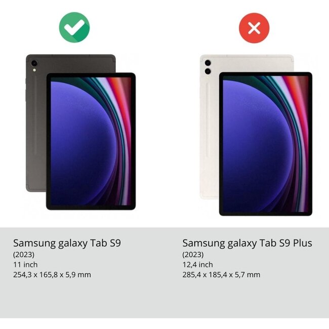 Case2go - Tablet Screenprotector geschikt voor Samsung Galaxy Tab S9 FE - 10.9 Inch - Tempered Glass - Case Friendly - Transparant