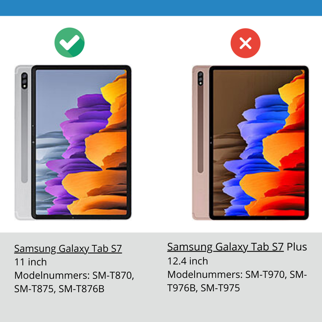 Case2go - Tablet Screenprotector geschikt voor Samsung Galaxy Tab S7 (2020) - 11 Inch - Tempered Glass - Case Friendly - Transparant
