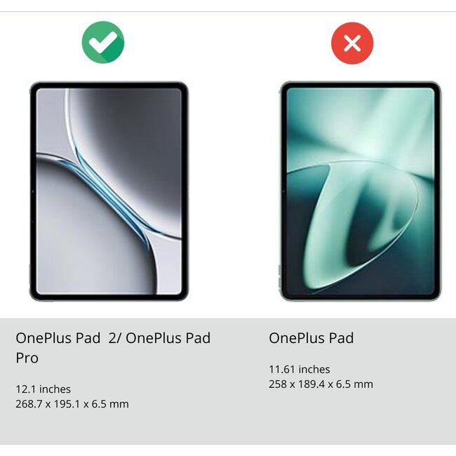 Case2go - Tablet Screenprotector geschikt voor Oneplus Pad 2 (2024) - 12.1 inch - Tempered Glass - Case Friendly - Transparant