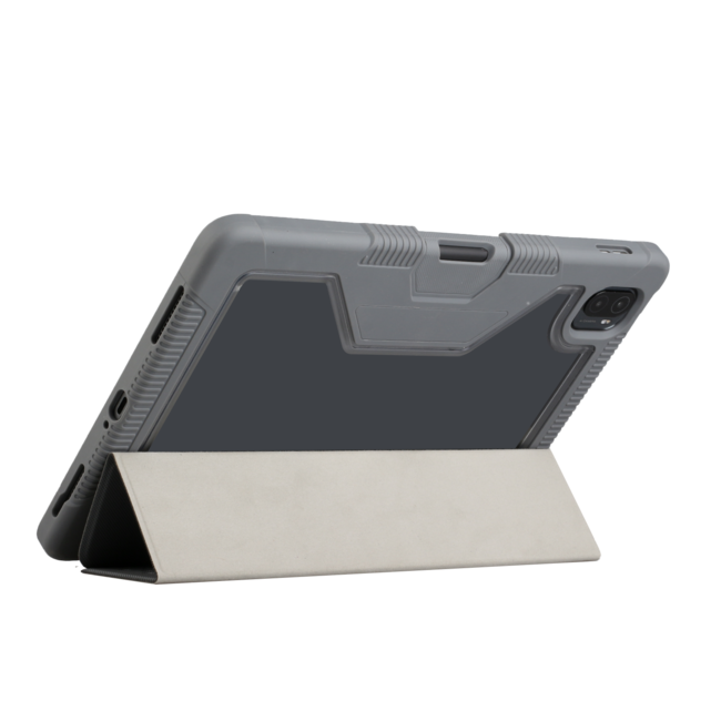 Tablet hoes geschikt voor Xiaomi Pad 5 Pro - Met Pencil Houder - Tri-Fold - Auto Wake/Sleep Functie - Grijs