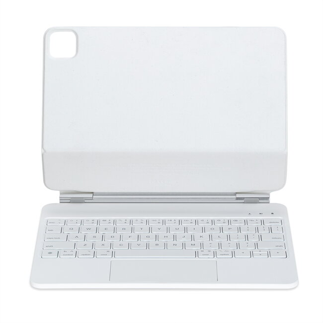 Bluetooth Toetsenbord hoes geschikt voor Apple iPad Pro 11 (2025) / Apple iPad Pro 11 (2024) - Toetsenbordverlichting - Met Pencil Houder - Touchpad - Wit