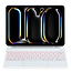 Bluetooth Toetsenbord hoes geschikt voor Apple iPad Pro 13 2024 - Toetsenbordverlichting - Met Pencil Houder - Touchpad - Wit