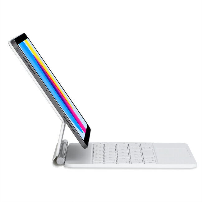 Bluetooth Toetsenbord hoes geschikt voor Apple iPad 11 (2025) A16 / Apple iPad 10.9 (2022) - Toetsenbordverlichting - Met Pencil Houder - Touchpad - Wit