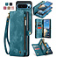 CaseMe - Telefoonhoesje geschikt voor Google Pixel 9 Pro XL - 2 in 1 Book Case en Back Cover - Blauw