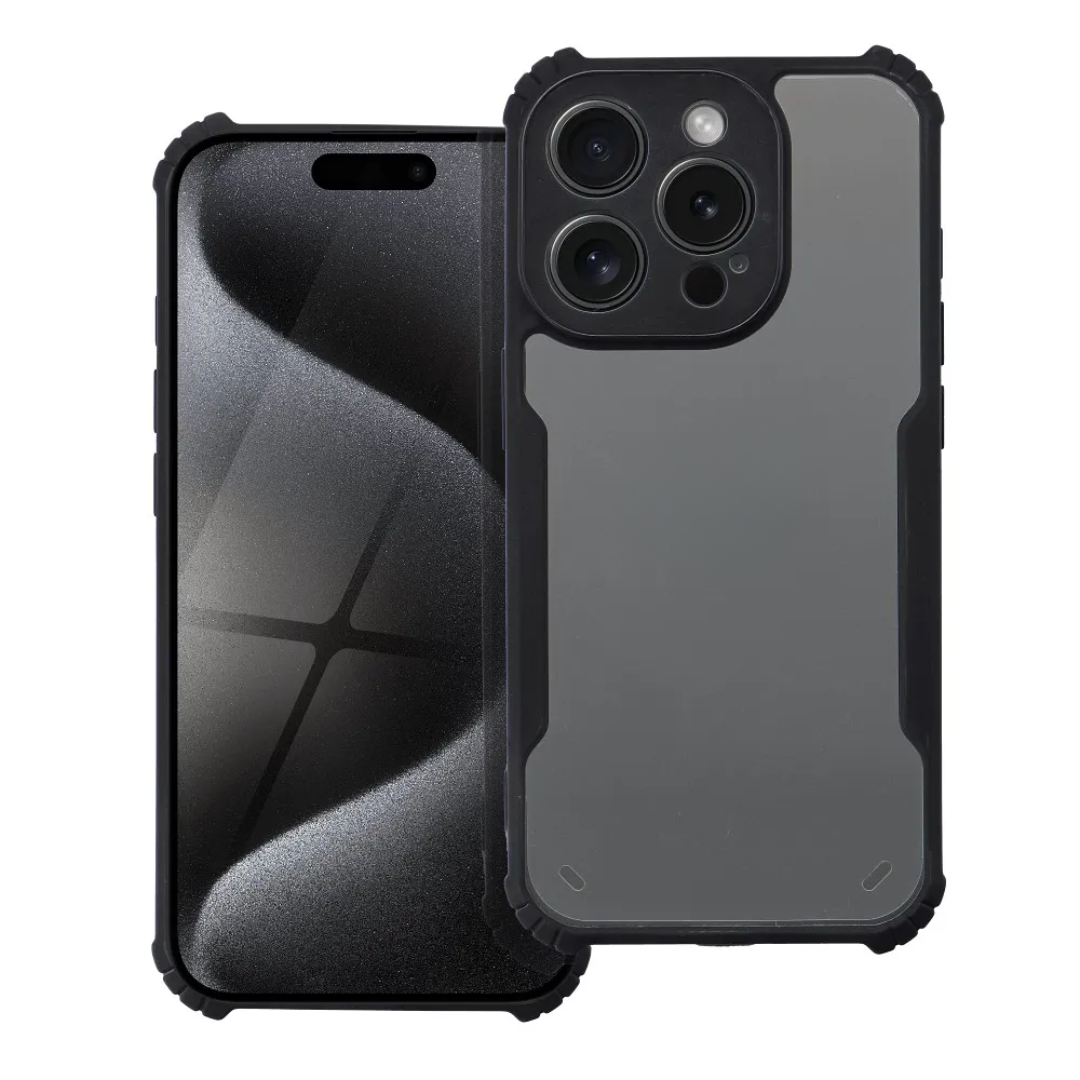Case2go - Hoesje geschikt voor Apple iPhone 15 Plus - Shockproof Back Cover - Anti Drop Case - Zwart afbeelding