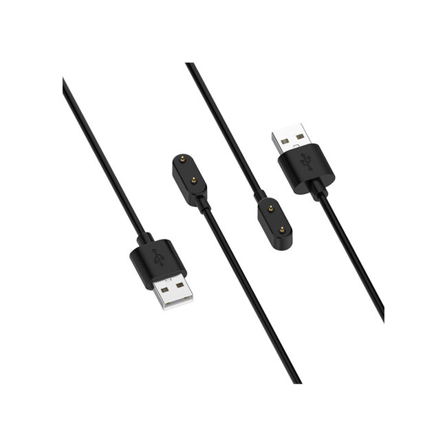 Oplaadkabel geschikt voor Huawei Band 6 / Band 7 / Band 8 / Band 9 /  Watch Fit 1 / Watch Fit 2 / Watch Fit 3 / Watch Fit 4 / Watch Fit New / Watch Fit Mini / Watch Fit 4 Pro - USB-A - 1.0 Meter - Zwart