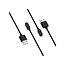 Oplaadkabel geschikt voor Huawei Band 6 / Band 7 / Band 8 / Band 9 /  Watch Fit 1 / Watch Fit 2 / Watch Fit 3 / Watch Fit 4 / Watch Fit New / Watch Fit Mini / Watch Fit 4 Pro - USB-A - 1.0 Meter - Zwart