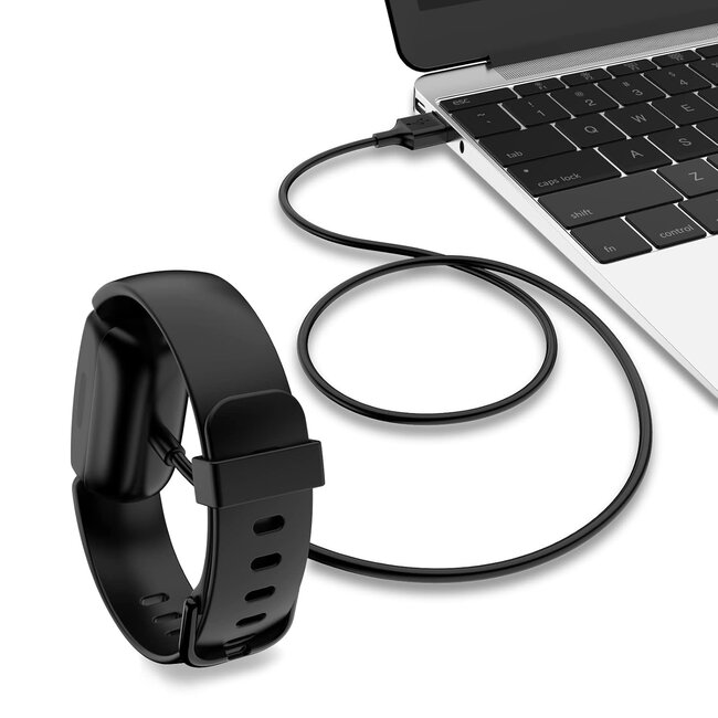 Oplaadkabel geschikt voor Fitbit Inspire 3 - UBS-A - 1.0 Meter - Zwart
