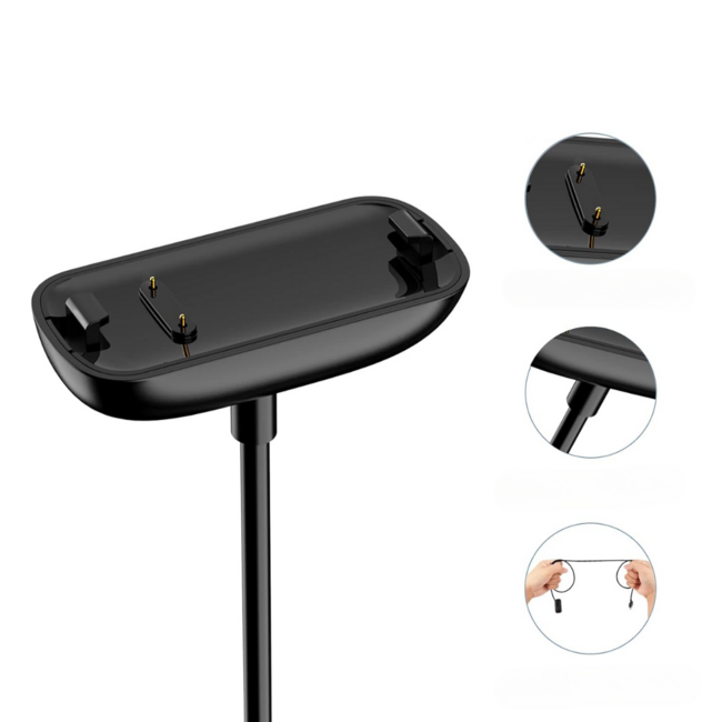 Oplaadkabel geschikt voor Fitbit Inspire 3 - UBS-A - 1.0 Meter - Zwart