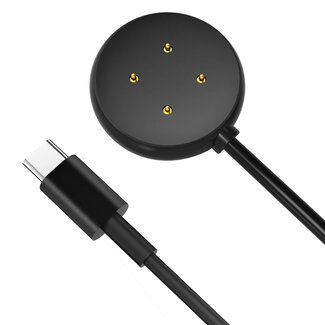 Case2go Oplaadkabel geschikt voor Google Pixel Watch 2 / Pixel Watch 3 - Oplader - USB C kabel - 1.0 meter - Zwart