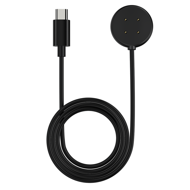 Oplaadkabel geschikt voor Google Pixel Watch 2 / Pixel Watch 3 - Oplader - USB C kabel - 1.0 meter - Zwart