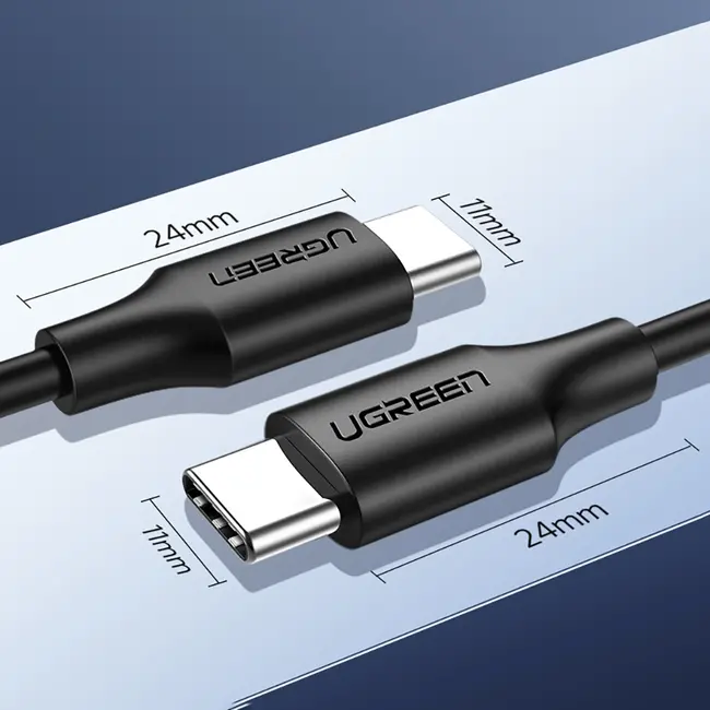 Ugreen - USB-C naar USB-C - 3.0 Meter - Geschikt voor Smartphones, Tablets, Laptops - Zwart
