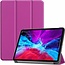 Hoozey - Tablet hoes geschikt voor Apple iPad Pro 12.9 inch (2022) / iPad Pro 12.9 (2021) / iPad Pro 12.9 (2020) - Tri-Fold Book Case - Met Auto/Wake functie - Paars