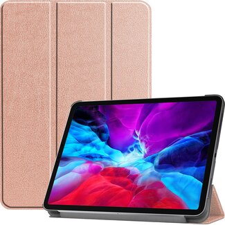 Hoozey Hoozey - Tablet hoes geschikt voor Apple iPad Pro 12.9 inch (2022) / iPad Pro 12.9 (2021) / iPad Pro 12.9 (2020) - Tri-Fold Book Case - Met Auto/Wake functie - Rosé-Goud