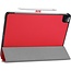 Hoozey - Tablet hoes geschikt voor Apple iPad Pro 12.9 inch (2022) / iPad Pro 12.9 (2021) / iPad Pro 12.9 (2020) - Tri-Fold Book Case - Met Auto/Wake functie - Rood