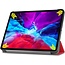 Hoozey - Tablet hoes geschikt voor Apple iPad Pro 12.9 inch (2022) / iPad Pro 12.9 (2021) / iPad Pro 12.9 (2020) - Tri-Fold Book Case - Met Auto/Wake functie - Rood