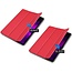 Hoozey - Tablet hoes geschikt voor Apple iPad Pro 12.9 inch (2022) / iPad Pro 12.9 (2021) / iPad Pro 12.9 (2020) - Tri-Fold Book Case - Met Auto/Wake functie - Rood