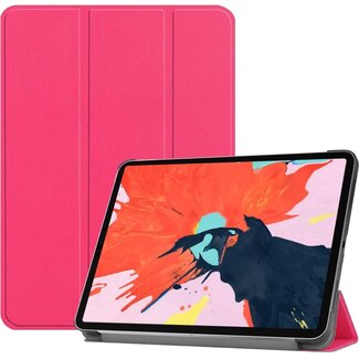 Hoozey Hoozey - Tablet hoes geschikt voor Apple iPad Pro 12.9 inch (2022) / iPad Pro 12.9 (2021) / iPad Pro 12.9 (2020) - Tri-Fold Book Case - Met Auto/Wake functie - Magenta