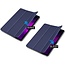 Hoozey - Tablet hoes geschikt voor Apple iPad Pro 12.9 inch (2022) / iPad Pro 12.9 (2021) / iPad Pro 12.9 (2020) - Tri-Fold Book Case - Met Auto/Wake functie - Donkerblauw