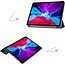 Hoozey - Tablet hoes geschikt voor Apple iPad Pro 12.9 inch (2022) / iPad Pro 12.9 (2021) / iPad Pro 12.9 (2020) - Tri-Fold Book Case - Met Auto/Wake functie - Donkerblauw