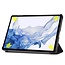 Case2go - Tablet hoes geschikt voor Samsung Galaxy Tab S10 Plus - 12.4 Inch - Tri-Fold Book Case - Don't Touch Me