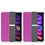 Tablet hoes geschikt voor Apple iPad Mini 7 (2024) - Tri-Fold Book Case - met Auto/Wake functie - Paars