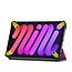 Tablet hoes geschikt voor Apple iPad Mini 7 (2024) - Tri-Fold Book Case - met Auto/Wake functie - Paars