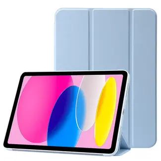 Hoozey Hoozey - Tablet hoes geschikt voor Apple iPad 11 (2025) A16 / Apple iPad 10.9 (2022) - Siliconen Tri-fold hoes met Auto/Wake functie - Shockproof - Baby Blauw