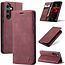 Caseme - Telefoonhoesje geschikt voor Samsung Galaxy S25 - Wallet Book Case - Met Magnetische Sluiting - Rood