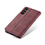 Caseme - Telefoonhoesje geschikt voor Samsung Galaxy S25 - Wallet Book Case - Met Magnetische Sluiting - Rood