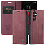 Caseme - Telefoonhoesje geschikt voor Samsung Galaxy S25 - Wallet Book Case - Met Magnetische Sluiting - Rood