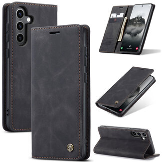 CaseMe Caseme - Telefoonhoesje geschikt voor Samsung Galaxy S24 FE - Wallet Book Case - Met Magnetische Sluiting - Zwart