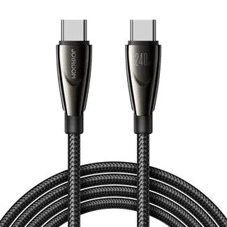 Joyroom Joyroom - Pioneer Series - Usb c naar Usb c kabel - Nylon - 240W - 1,2 Meter - Zwart