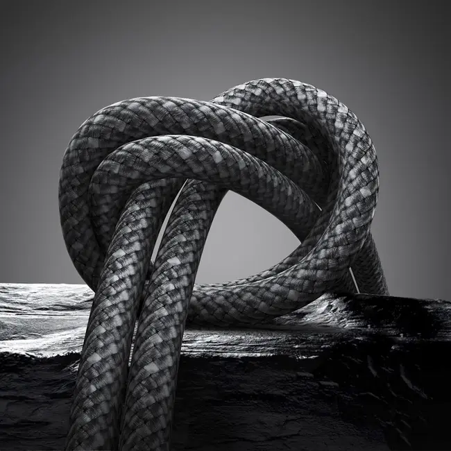 Joyroom - Universele Kabel - USB-C Naar USB-C Kabel - Met Magnetische Organizer - 1.2 Meter - 60W - Grijs