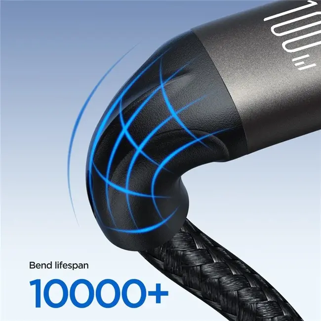 Joyroom - Light-Speed Series - USB-A naar USB-C kabel - Nylon - 3A Snellader - 2 Meter - Zwart