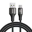 Joyroom - Light-speed Series - USB-A naar USB-C kabel - Nylon - 100W - 1,2 Meter - Zwart