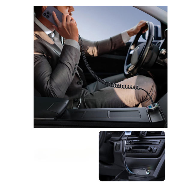 Joyroom - USB-C naar lightning Kabel - Krulsnoer - Uitrekbare oplaadkabel - Universele oplaadkabel - 1.5 M - 30W - Zwart