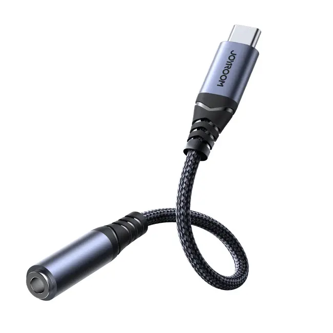 Joyroom -  USB-C naar 3.5 MM Mini jack - USB-C Adapter - Geschikt voor Koptelefoons en Oordopjes - Zwart