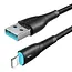 Joyroom - Starry Series - USB-A naar Lightning kabel - Nylon - 3A Snellader - 1 Meter - Zwart