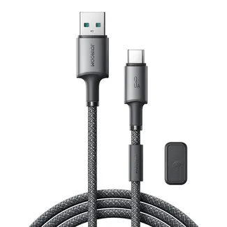Joyroom Joyroom - USB-A Naar USB-C Kabel - Met Magnetische Organizer - 1.2 Meter - 60W - Grijs