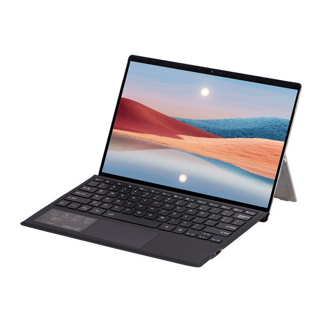 Toetsenbord geschikt voor Microsoft Surface Pro 4/6/7 - QWERTY - Bluetooth Toetsenbord Cover - Met Touchpad - draadloos toetsenbord - QWERTY - Donker Grijs