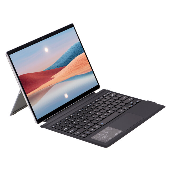 Toetsenbord geschikt voor Microsoft Surface Pro 4/6/7 - QWERTY - Bluetooth Toetsenbord Cover - Met Touchpad - draadloos toetsenbord - QWERTY - Donker Grijs