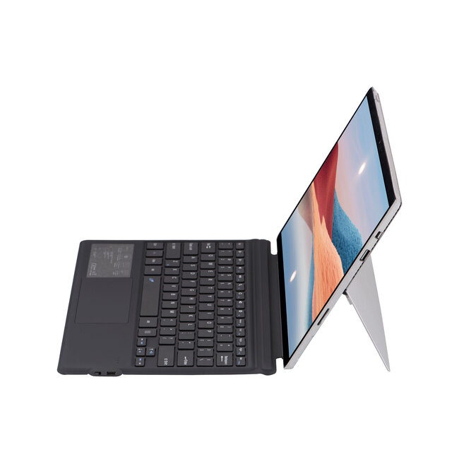 Toetsenbord geschikt voor Microsoft Surface Pro 4/6/7 - QWERTY - Bluetooth Toetsenbord Cover - Met Touchpad - draadloos toetsenbord - QWERTY - Donker Grijs