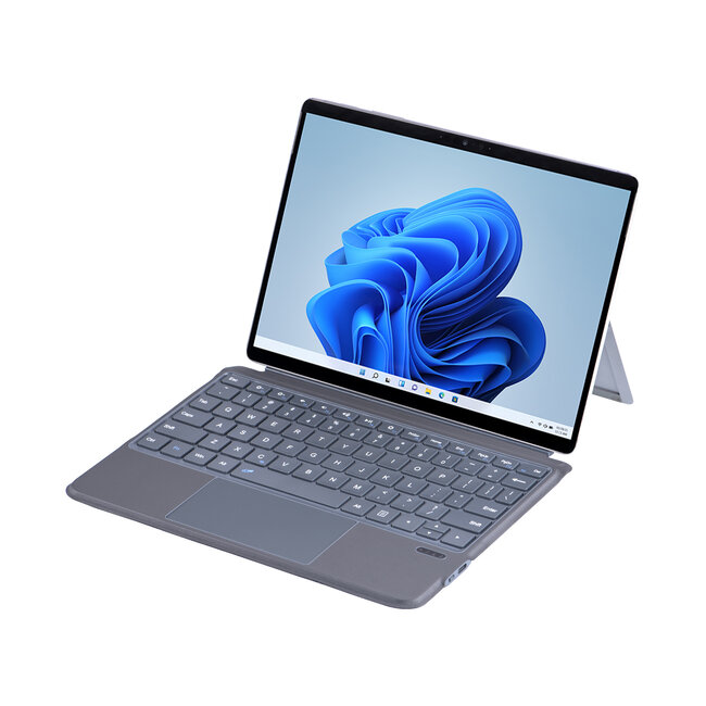 Toetsenbord geschikt voor Microsoft Surface Go / Go 2 / Go 3 / Go 4 - QWERTY - Bluetooth Toetsenbord Cover - Met Touchpad - draadloos toetsenbord - QWERTY - Grijs