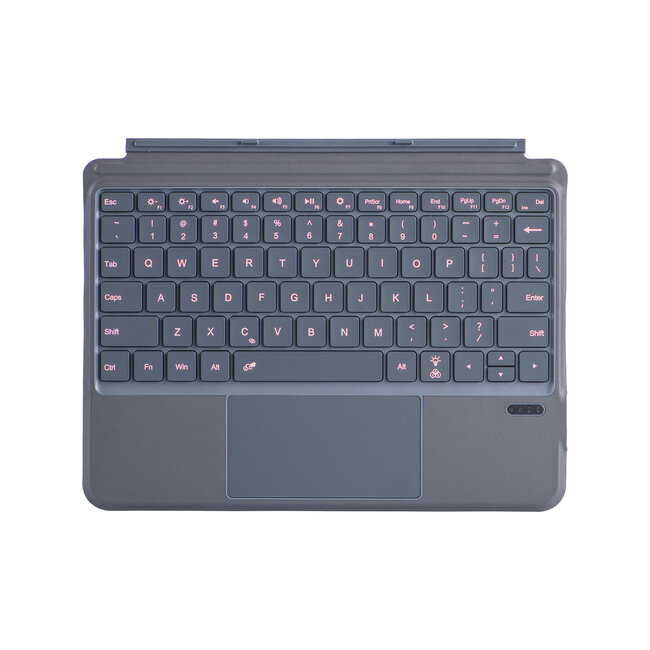 Toetsenbord geschikt voor Microsoft Surface Go / Go 2 / Go 3 / Go 4 - QWERTY - Bluetooth Toetsenbord Cover - Met Touchpad en Toetsenbord Verlichting - draadloos toetsenbord - QWERTY - Grijs